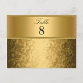 Gouden huwelijksfeest tafel nummers briefkaart (Achterkant)