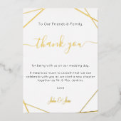 Gouden Huwelijksgeometrische dank u Tafel Kaart (Voorkant)
