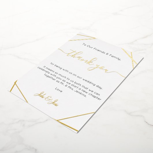 Gouden Huwelijksgeometrische dank u Tafel Kaart (Gedraaid)