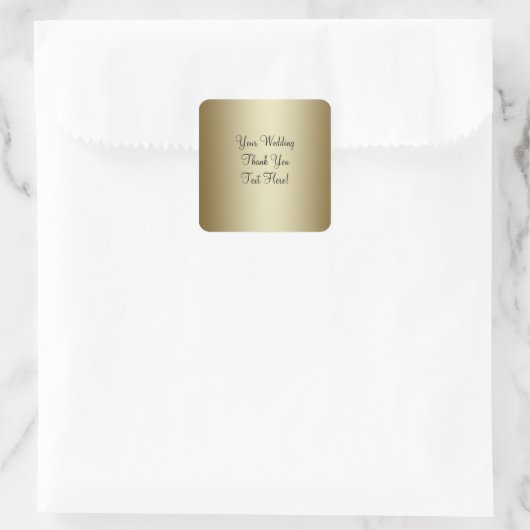 Gouden huwelijksgunst Dank u Sticker (Tas)