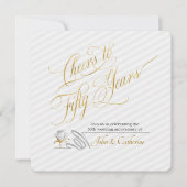 Gouden Huwelijksjubileum 50 Jaar Strepen Kaart (Voorkant)