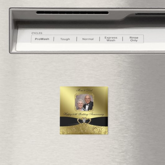 Gouden Huwelijksjubileum Foto Magneet (Insitu (Vaatwasser))