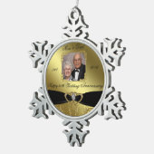 Gouden Huwelijksjubileum Foto Ornament (Rechts)