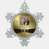 Gouden Huwelijksjubileum Foto Ornament (Voorkant)