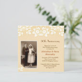gouden huwelijksjubileum foto uitnodiging (Staand voorkant)