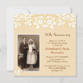 gouden huwelijksjubileum foto uitnodiging (Voorkant)