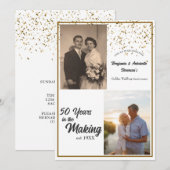 Gouden Huwelijksjubileum Kaart (Voorkant / Achterkant)