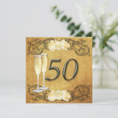 Gouden Huwelijksjubileum Klassieker Kaart (Staand voorkant)