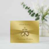 Gouden Huwelijksjubileum Uitnodiging Religieus (Staand voorkant)