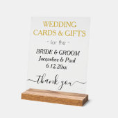 Gouden Huwelijkskaarten Geschenken Typografie Acryl Bord (Hoek)