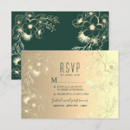 Gouden Huwelijksmaaltijd Keuze RSVP Kaartje