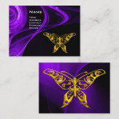 GOUDEN HYPER VLINDER Paarse Ultra Violet Zwart Visitekaartje (Voorkant / Achterkant)