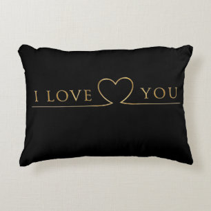 Gouden I Love You Typografie Accent Kussen