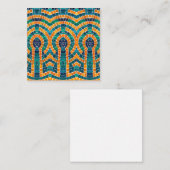 GOUDEN ICONEN MOZAÏEK 2,5" Vierkant Plat Kaartje (Voorkant / Achterkant)