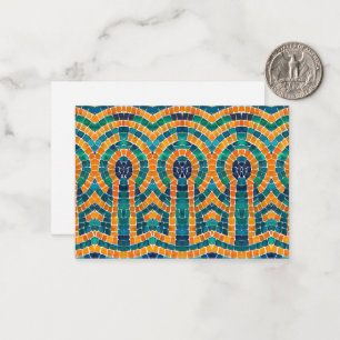 GOUDEN ICONEN MOZAÏEK 3.5x2.5 Platte kaart Notitiekaartje