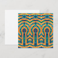 GOUDEN ICONEN MOZAÏEK 5.25" Vierkante Platte Kaart