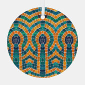 GOUDEN ICONEN MOZAÏEK GLAS CIRKELORNAMENT ORNAMENT (Achterkant)