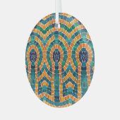 GOUDEN ICONEN MOZAÏEK GLAS CIRKELORNAMENT ORNAMENT (Voorkant links)