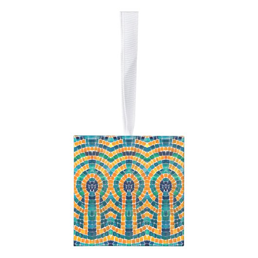 GOUDEN ICONEN MOZAÏEK Houten Kubus Ornament (Rechts)