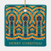 GOUDEN ICONEN MOZAÏEK Keramisch Vierkant Ornament  (Achterkant)