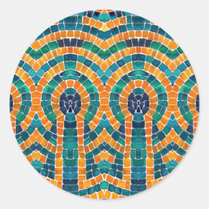 GOUDEN ICONEN MOZAÏEK Kleine ronde Stickers