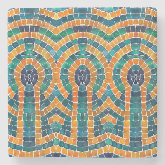 GOUDEN ICONEN MOZAÏEK Marmeren Steen Onderzetter (Voorkant)