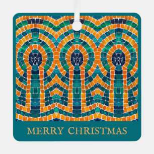 GOUDEN ICONEN MOZAÏEK Metalen Vierkant Ornament +