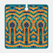 GOUDEN ICONEN MOZAÏEK Metalen Vierkante Ornament (Achterkant)