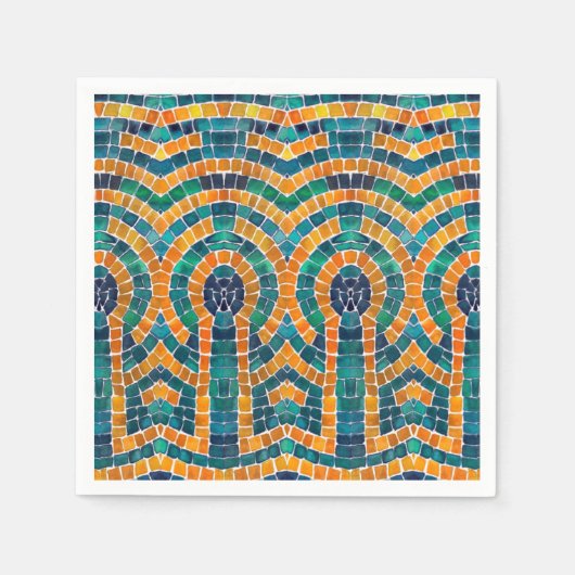 GOUDEN ICONEN MOZAÏEK Standaard Cocktail Papier Se Servet (Voorkant)