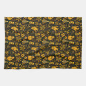 Gouden Iconen Patroon Kerstmis Theedoek (Horizontaal)