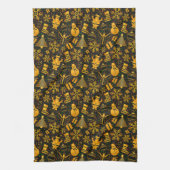 Gouden Iconen Patroon Kerstmis Theedoek (Verticaal)