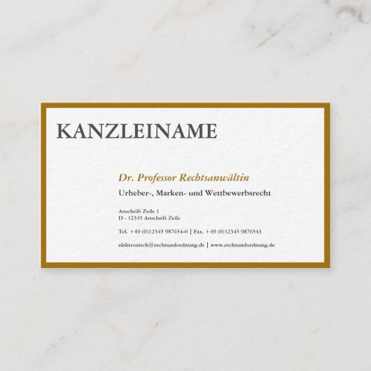 Gouden ID-kaarten Visitekaartje (Voorkant)