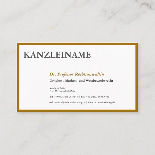 Gouden ID-kaarten Visitekaartje (Voorkant)