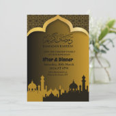Gouden iftar diner Ramadan 2025 1446 Kaart (Staand voorkant)
