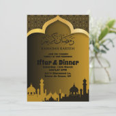 Gouden Iftar-diner Ramadan 2025 Kaart (Staand voorkant)