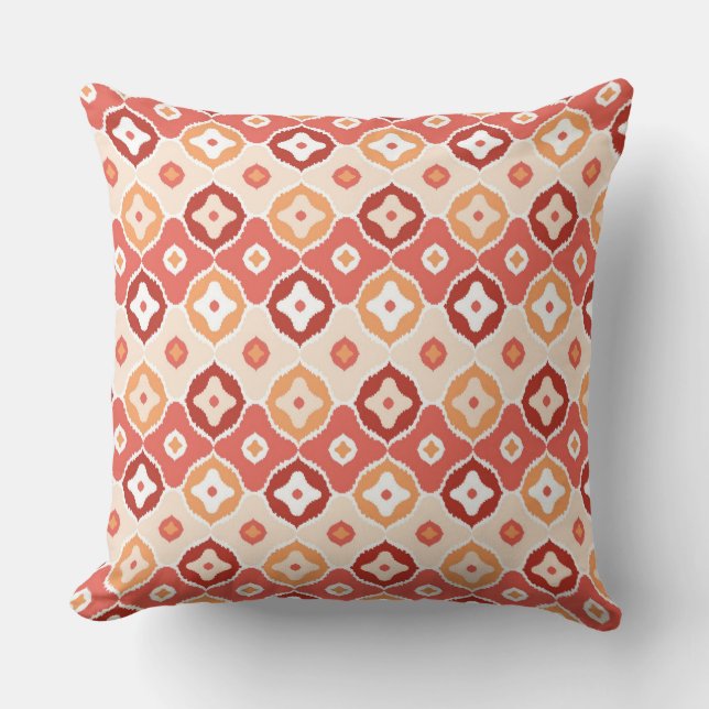 Gouden ikat geometrisch patroon kussen (Voorkant)