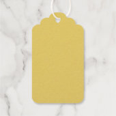 Gouden illustratie van mannelijke kalkoen Fanned T Cadeaulabels (Achterkant)