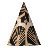 Gouden imitatie: waterverf art deco. feesthoedjes (Achterkant)