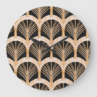 Gouden imitatie: waterverf art deco. grote klok