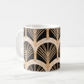Gouden imitatie: waterverf art deco. koffiemok (Voorkant links)