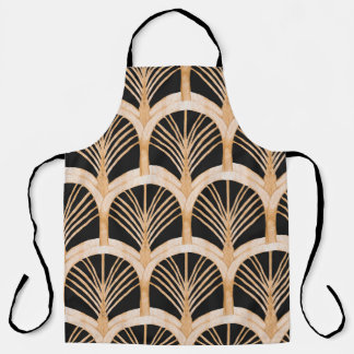 Gouden imitatie: waterverf art deco. schort