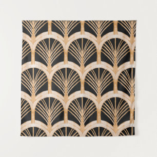 Gouden imitatie: waterverf art deco. wandkleed