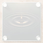 Gouden impact op het viskeuze oppervlak glazen onderzetter (Achterkant)