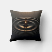 Gouden impact op het viskeuze oppervlak kussen (Achterkant)