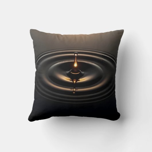 Gouden impact op het viskeuze oppervlak kussen (Achterkant)