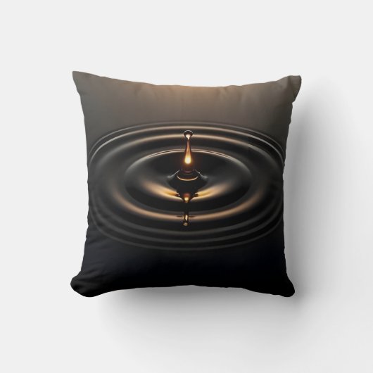 Gouden impact op het viskeuze oppervlak kussen (Voorkant)