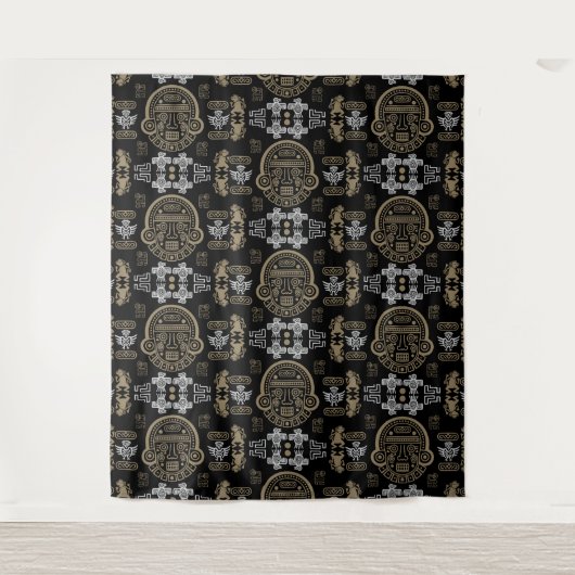 Gouden Inca Azteekse Home Decor Wandkleed (Voorkant)