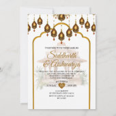 Gouden Indiase huwelijksceremonie Roka Hindu Bolly Kaart (Achterkant)