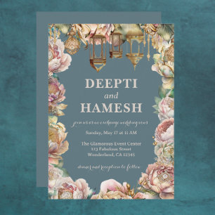 Gouden Indiase Mehndi Arabische nachten pastel Kaart