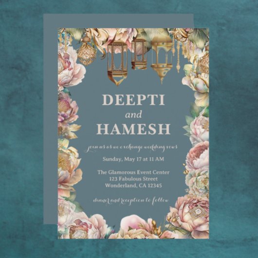 Gouden Indiase Mehndi Arabische nachten pastel Kaart